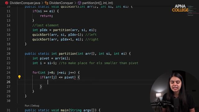 190. Quick Sort Code | DSA in Java || Alpha Batch 5.0 смотреть онлайн