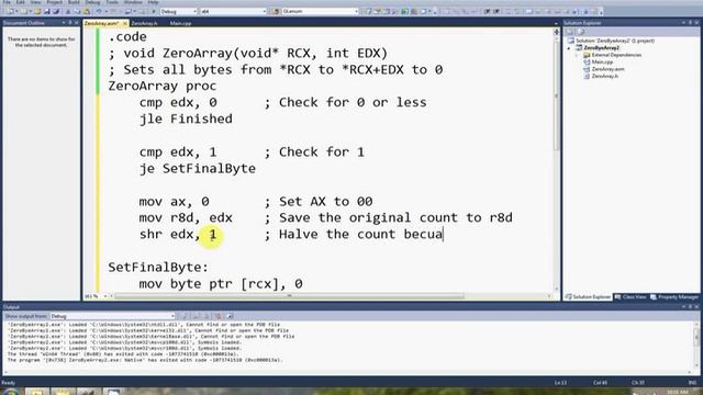 x64 Assembly Tutorial 13: Programming a Useful Algorithm Part II Coding смотреть онлайн