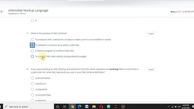eXtensible Markup Language Quiz in using python to access web data #solutionbank смотреть онлайн