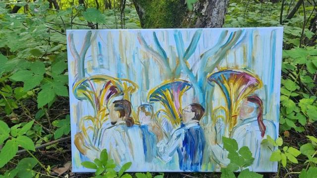 XV Выставка картин на деревьях. д.Шишкино Тарусский район смотреть онлайн