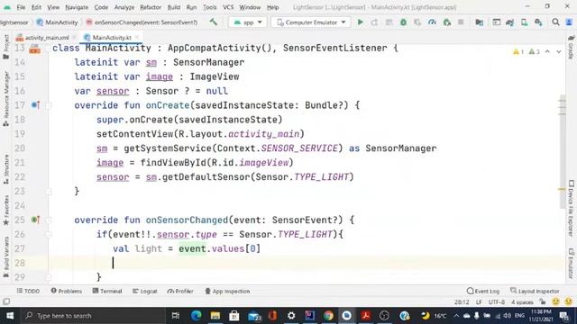 How to use light sensor in android studio - Kotlin смотреть онлайн