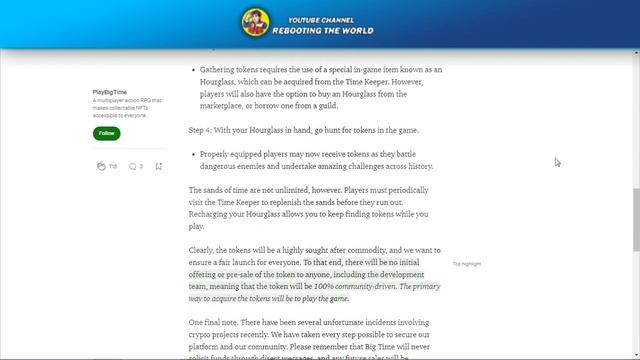 ✅НОВЫЙ ПРОЕКТ - Big Time - Игра с ? Бомбовой Графикой,, которая делает NFT доступными для всех !! смотреть онлайн