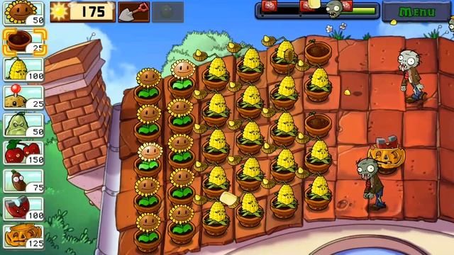 PLANTS VS ZOMBIES ROOF LEVEL 4 смотреть онлайн