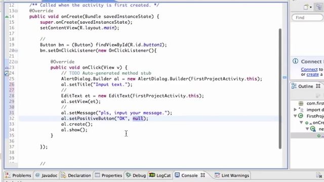 Android Tutorial 2 - Edit Text, Set Text and Toast смотреть онлайн
