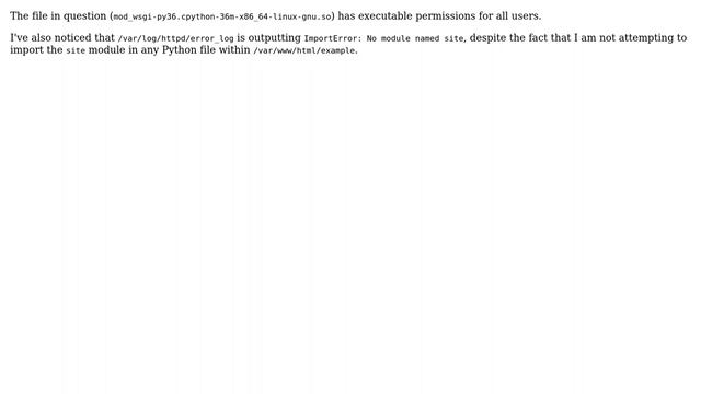 Unix & Linux: Apache mod_wsgi with conda python 3 -- can't load module смотреть онлайн