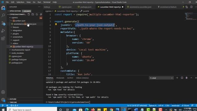 071 Building Cucumber Html reports for the Cypress Cucumber Tes Scenarios смотреть онлайн