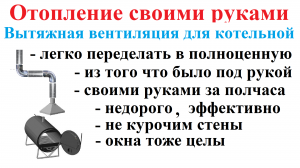 Часть 19. Простая вытяжная вентиляция для котельной за полчаса