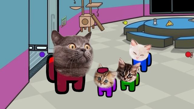 Cat and CREWMATES. Cat animations stories and variations. Compilation non stop смотреть онлайн