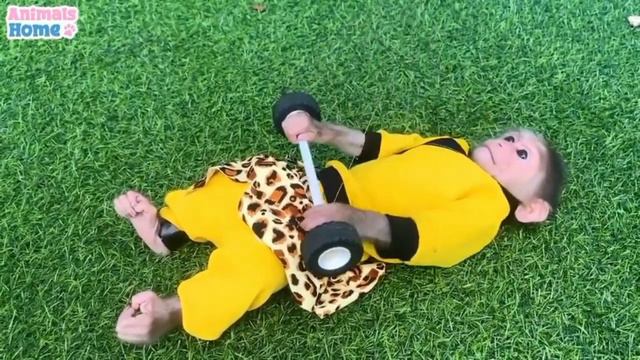 Бибизяна качается под лютую музыку в крутой одежде смотреть онлайн