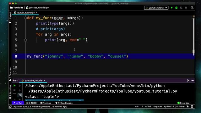 Python - Was verbirgt sich hinter dem Parameter *args? смотреть онлайн