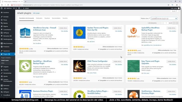 ACTUALIZA PLUGINS y temas DESDE un archivo ZIP - SIN desinstalar o ni usar FTP смотреть онлайн