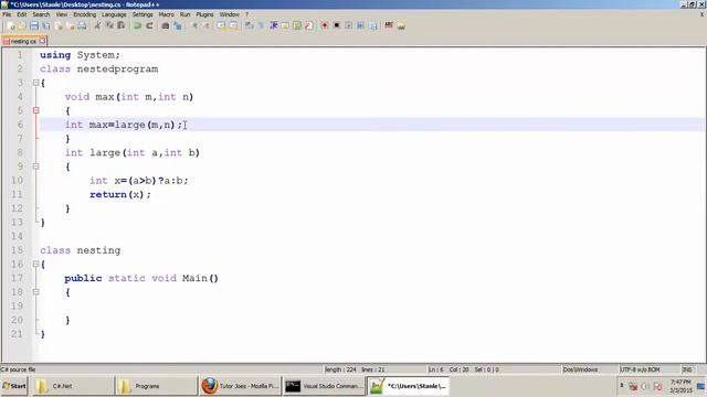 Nesting Methods In C#.Net Tamil смотреть онлайн
