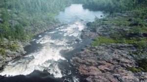 река Печенга. Кольский полуостров. Порог