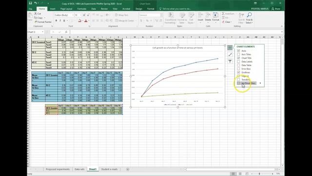 Excel Add StDev bars to a line graph смотреть онлайн