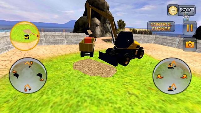 Excavator Backhoe Loading Dump Truck with Sand at Quarry Site - Android Gameplay смотреть онлайн