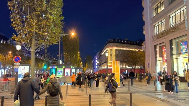 Paris France, Christmas In Paris, Champs Elysées Christmas Lightings And Decoration - 4K HDR 60 Fps