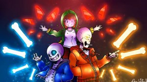 [Undertale] Bad Time Trio Theme Music/Бэд тайм трио(Плохое время в тройне) Тема Музыка. Я вернулся!