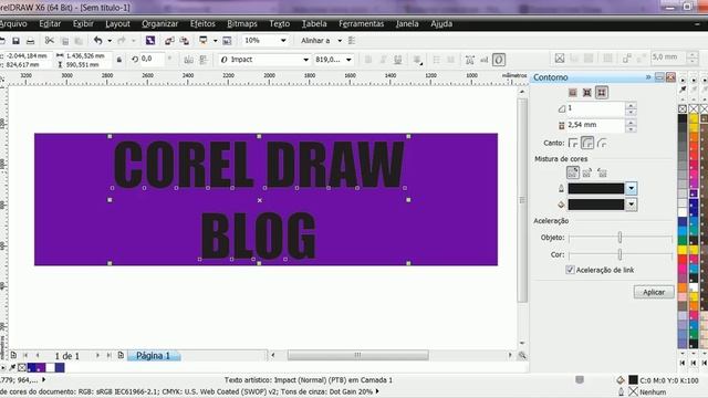 Aprenda a fazer contorno de letras e objetos no Corel Draw смотреть онлайн
