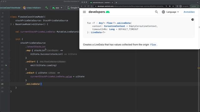 How does the .asLiveData() operator work? Kotlin Flow for Android Development смотреть онлайн