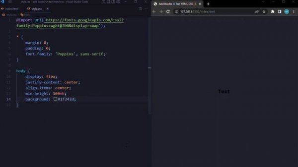 How to Add Border in Text in HTML and CSS | Text Stroke HTML CSS