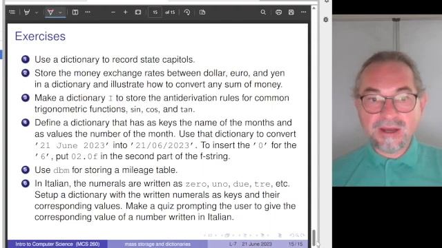 mass storage, dictionaries and dbm files in Python смотреть онлайн