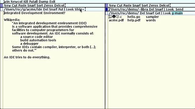 A Tour of the Acme Editor смотреть онлайн