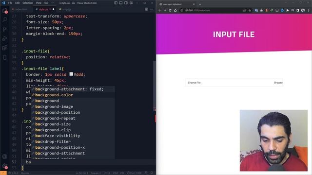 Custom Input File Upload | HTML, CSS & JavaScript смотреть онлайн