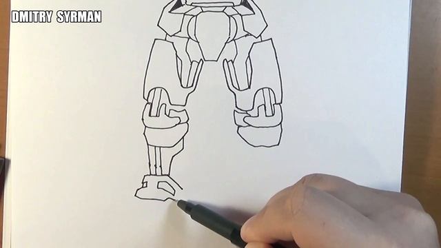 How to draw robot Blacktop, Real Steel, Как нарисовать робота Блэктоп, Живая Сталь смотреть онлайн
