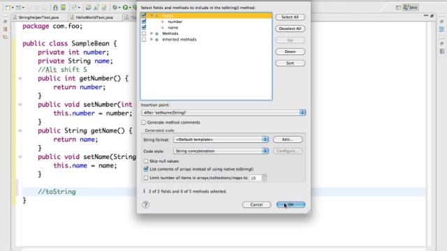 Eclipse Java Tutorial 12 - Source Generation смотреть онлайн