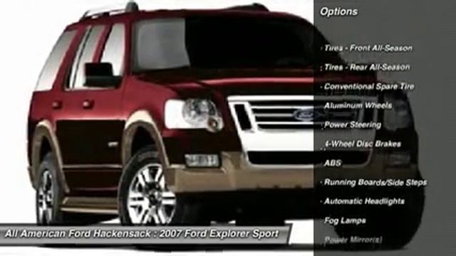 2007 FORD EXPLORER Hackensack, NJ 14T1304A смотреть онлайн