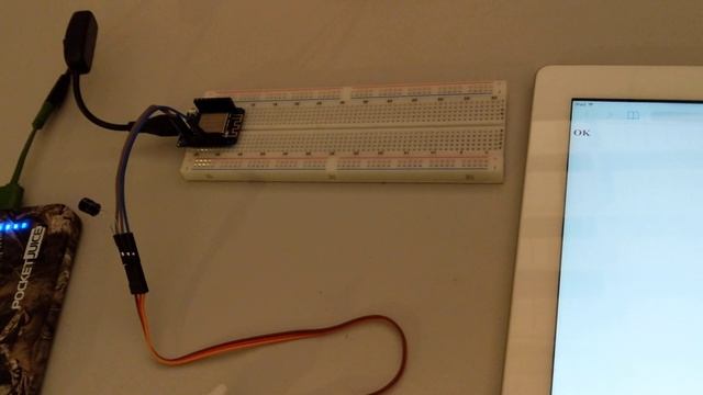 ESP8266 wifi AP and web server activating a servo смотреть онлайн