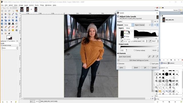 GIMP 2.10 Advanced Color Correction with Levels Tool смотреть онлайн