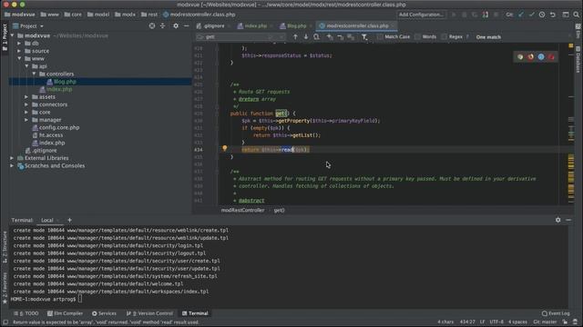 Создание точки API на основе modRestService | Урок 3. Курс VueJS 3 + MODX Revolution смотреть онлайн