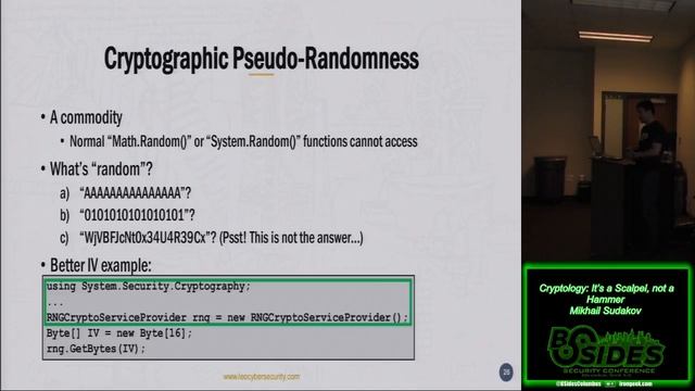 E00 Cryptology Its a Scalpel not a Hammer Mikhail Sudakov смотреть онлайн