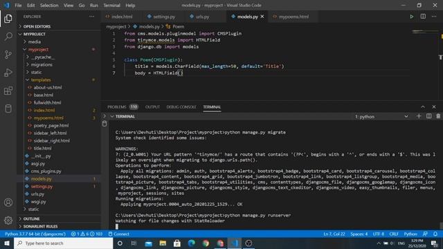 Django CMS - Add HTML Code Editor for Website | Part 5 смотреть онлайн