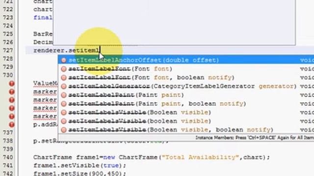 Java prog#124. JFreeChart : How to Display Bar ,Line Values in JFreeChart смотреть онлайн