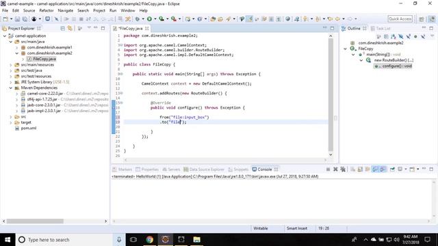 #2 Apache Camel Tutorial for Beginners - File Copy Example смотреть онлайн
