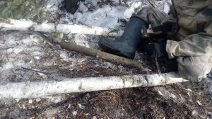 Строим балаган в лесу,часть 2