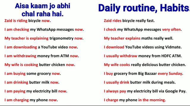 I am coming VS I come का फर्क | Difference between Continuous Present Tense and Simple Present Tens смотреть онлайн