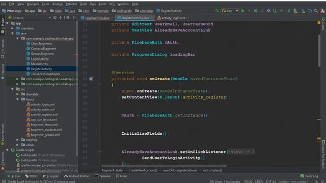 Make an Android App like WhatsApp 10 firebase sign in with email and password смотреть онлайн