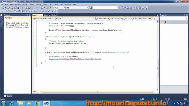 C# GUI TUTORIAL #12 (ADD, UPDATE, DELETE) - How To Get Selected Datagridview Row Index смотреть онлайн