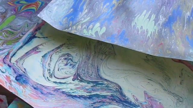 Мастеркласс по Эбру. Детские работы. смотреть онлайн