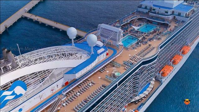 SKY Princess cruise ship - 4k aerial drone footage смотреть онлайн