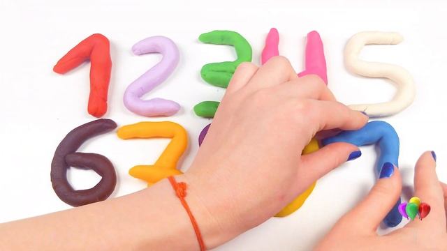 Лепим цифры из пластилина от 1 до 10. смотреть онлайн