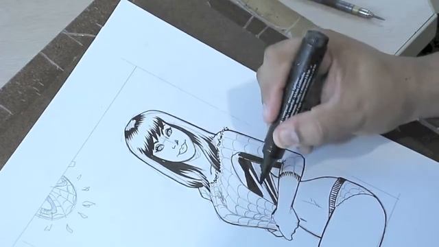 Conventionless Convention Sketch inks - Mary Jane and friend смотреть онлайн