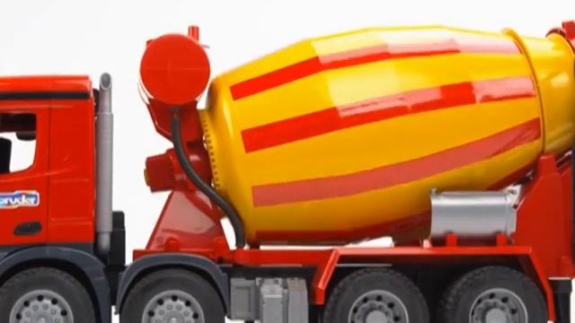 Бетономешалка Mercedes-Benz, цвет жёлто синий смотреть онлайн