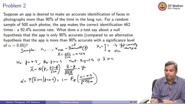 Lecture 11.7 - Hypothesis testing: z-test problems смотреть онлайн