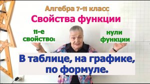 Свойства функции. Нули функции. Алгебра 7-11 класс
