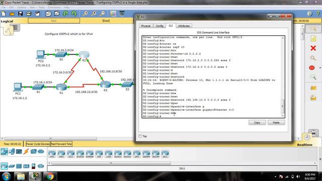 Lab 8.2.2.7 Configuring OSPFv2 for Single Area смотреть онлайн