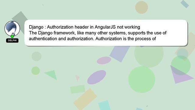 Django : Authorization header in AngularJS not working смотреть онлайн